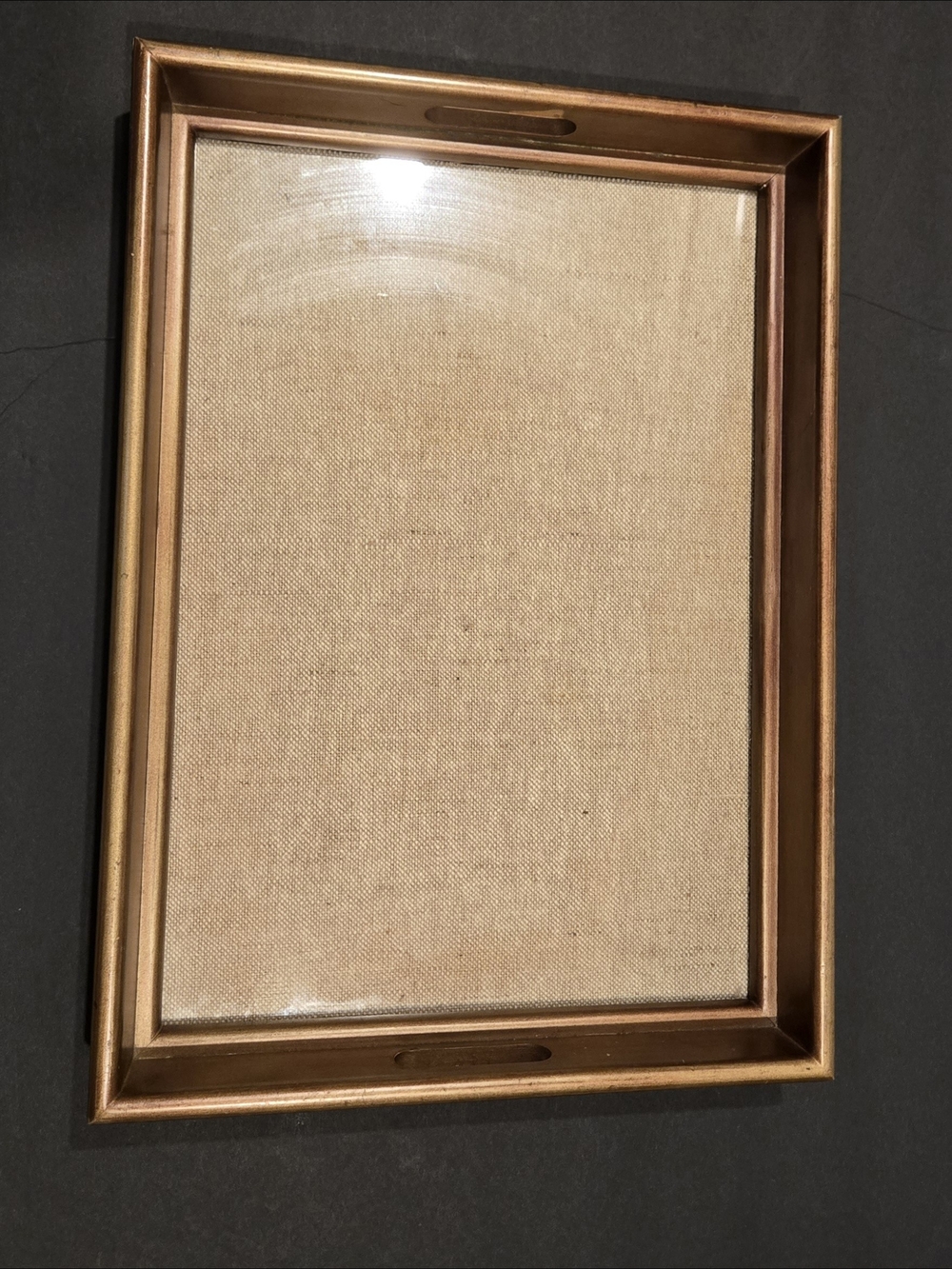 Vintage Gold Wood Framing Tray / Vanity Display Tray